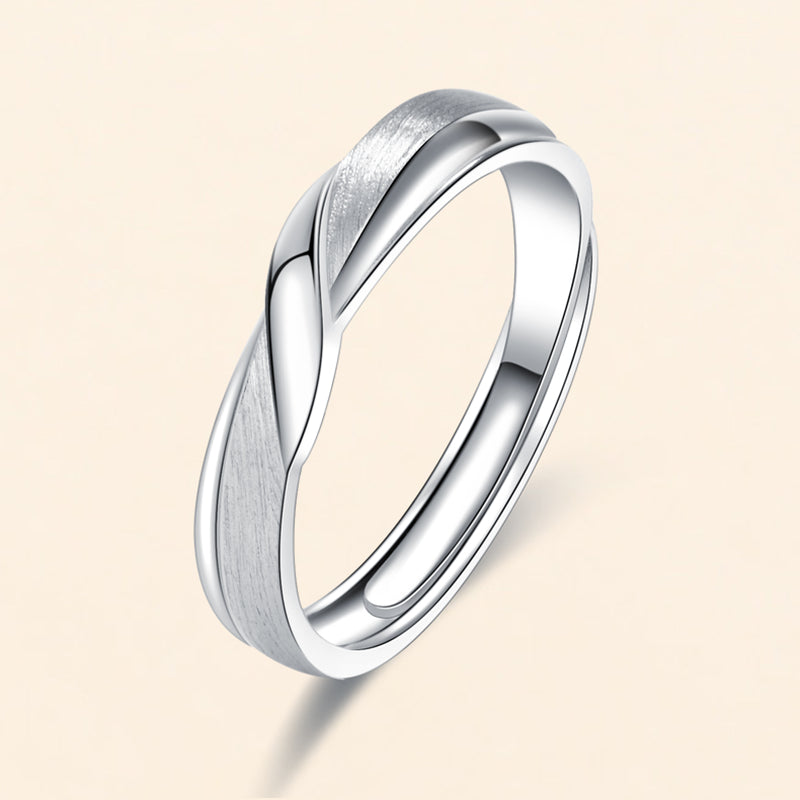 925 Sterling Silver Couple Ring Tarnish Resistant Stackable Extreme Comfort Rings （only one ring）