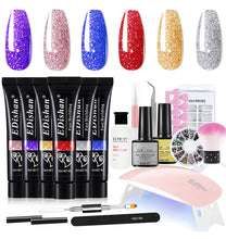 Load image into Gallery viewer, Nail Kit, with Acrylic Powder and Liquid Set Brush Glitter File French Tips Nail Art Decoration Tools Art Starter Kit
