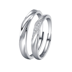 925 Sterling Silver Couple Ring Tarnish Resistant Stackable Extreme Comfort Rings （only one ring）