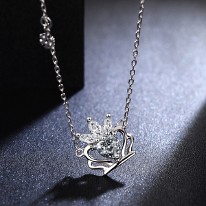 Crown Handmade 925 Sterling Silver chain Pendant Necklace for Women