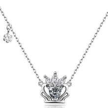 Load image into Gallery viewer, Crown Handmade 925 Sterling Silver chain Pendant Necklace for Women
