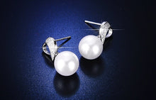 Load image into Gallery viewer, Pearl Sterling Silver  Earrings  for women
