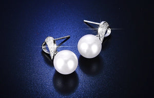 Pearl Sterling Silver  Earrings  for women