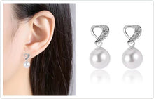 Load image into Gallery viewer, Pearl Sterling Silver  Earrings  for women
