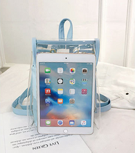 Load image into Gallery viewer, Semi-clear PVC backpack, Jelly Transparent Clear Beach backpack, 2 In 1 Bag
