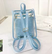 Load image into Gallery viewer, Semi-clear PVC backpack, Jelly Transparent Clear Beach backpack, 2 In 1 Bag
