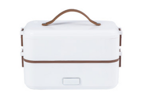 The electric lunch box  plugged into the electric heating, heat preservation, cooking and hot rice artifact