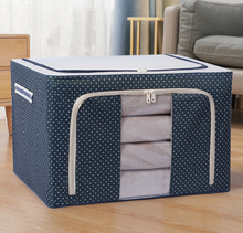 Load image into Gallery viewer, Storage box Folding cloth storage box Steel frame storage box Large storage box
