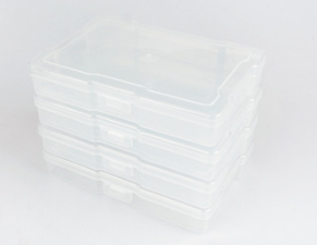 Photo Storage Box Acrylic Storage Box Flip Cover One-piece Transparent Card Plastic Box