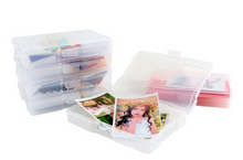 Load image into Gallery viewer, Photo Storage Box Acrylic Storage Box Flip Cover One-piece Transparent Card Plastic Box
