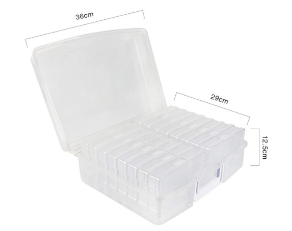 Photo Storage Box Acrylic Storage Box Flip Cover One-piece Transparent Card Plastic Box