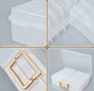 Photo Storage Box Acrylic Storage Box Flip Cover One-piece Transparent Card Plastic Box