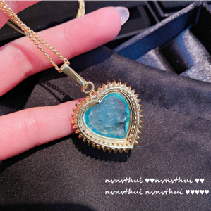 Aquamarine Love Necklace