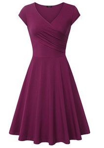 Dress solid color fashion slim