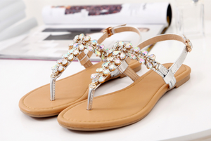 Sandals ladies flip flops flat Roman shoes