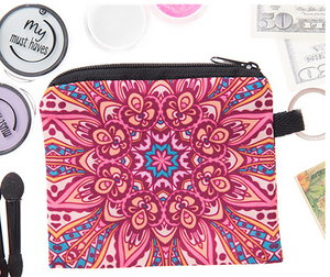 Printed coin purse&Bag PU leather card case