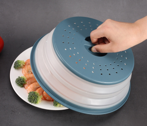 Heating lid in microwave oven, foldable fresh-keeping lid