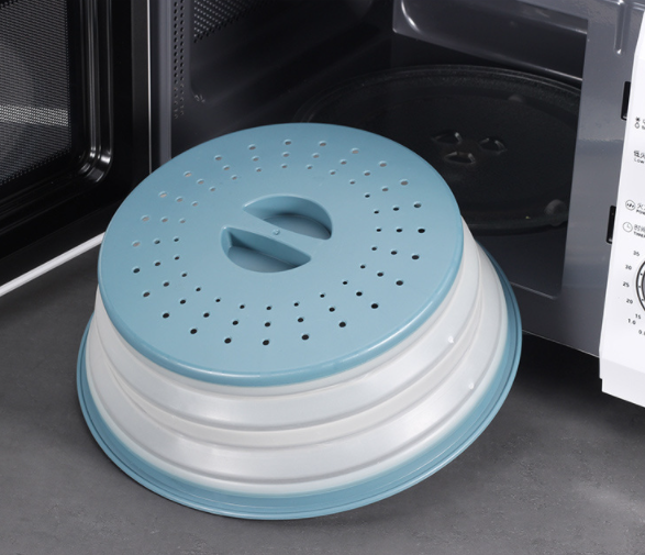 Heating lid in microwave oven, foldable fresh-keeping lid