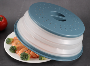 Heating lid in microwave oven, foldable fresh-keeping lid