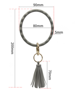 Leather tassel pendant