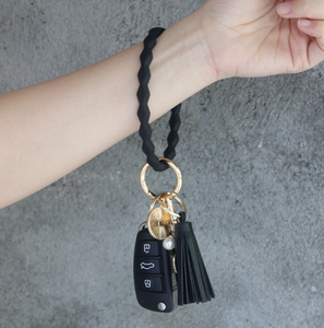 Leather tassel pendant