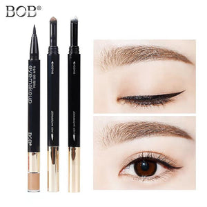 Double-headed eyeliner is waterproof, sweat-proof, not smudging, easy to color