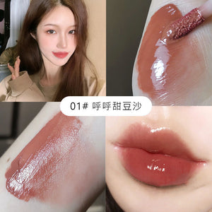 Lip glaze moisturizing lip cream bean paste color