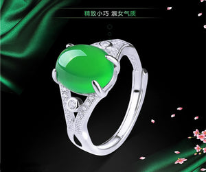 Jade Ring Tarnish Resistant Stackable Extreme Comfort Rings