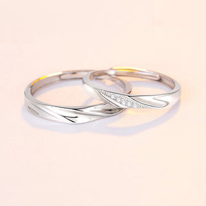 925 Sterling Silver Couple Ring Tarnish Resistant Stackable Extreme Comfort Rings （only one ring）