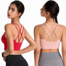 Load image into Gallery viewer, Sports Bra for Women, Sexy Crisscross Back Medium Support Yoga Bra with Removable Cups
