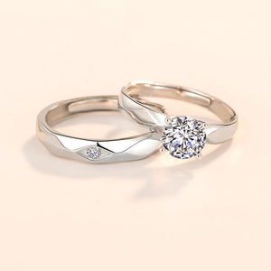 925 Sterling Silver Couple Ring Tarnish Resistant Stackable Extreme Comfort Rings（only one ring)