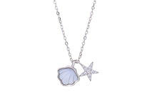 Load image into Gallery viewer, Starfish Shell Handmade 925 Sterling Silver chain Pendant Necklace for Women
