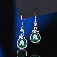 Load image into Gallery viewer, Jade Earrings for Girls Fashion Jewelry Cubic Zirconia Halo Earrings for Women
