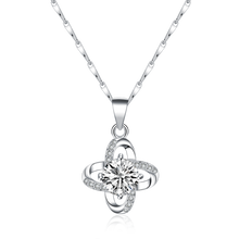 Load image into Gallery viewer, Lucky Clover Handmade 925 Sterling Silver chain Pendant Necklace for Women
