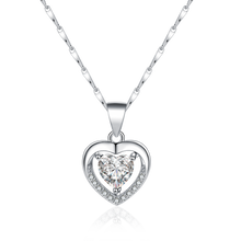 Load image into Gallery viewer, Heart Handmade 925 Sterling Silver chain Pendant Necklace for Women
