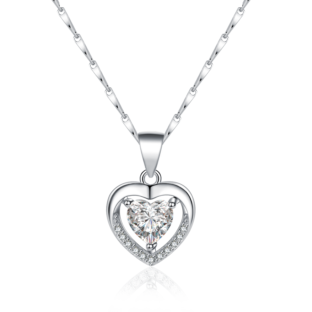 Heart Handmade 925 Sterling Silver chain Pendant Necklace for Women