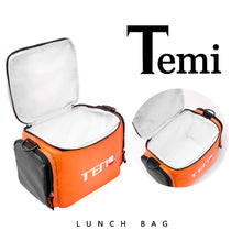 Load image into Gallery viewer, Lunch Bag Meal Bag Meal Box Larger Capacity Multiple Pockets Tote Bag Heat preservation Adjustable Shoulder Strap（Orange)
