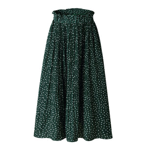 Pleated women's pleated skirt long skirt