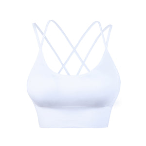 Sports Bra for Women, Sexy Crisscross Back Medium Support Yoga Bra with Removable Cups